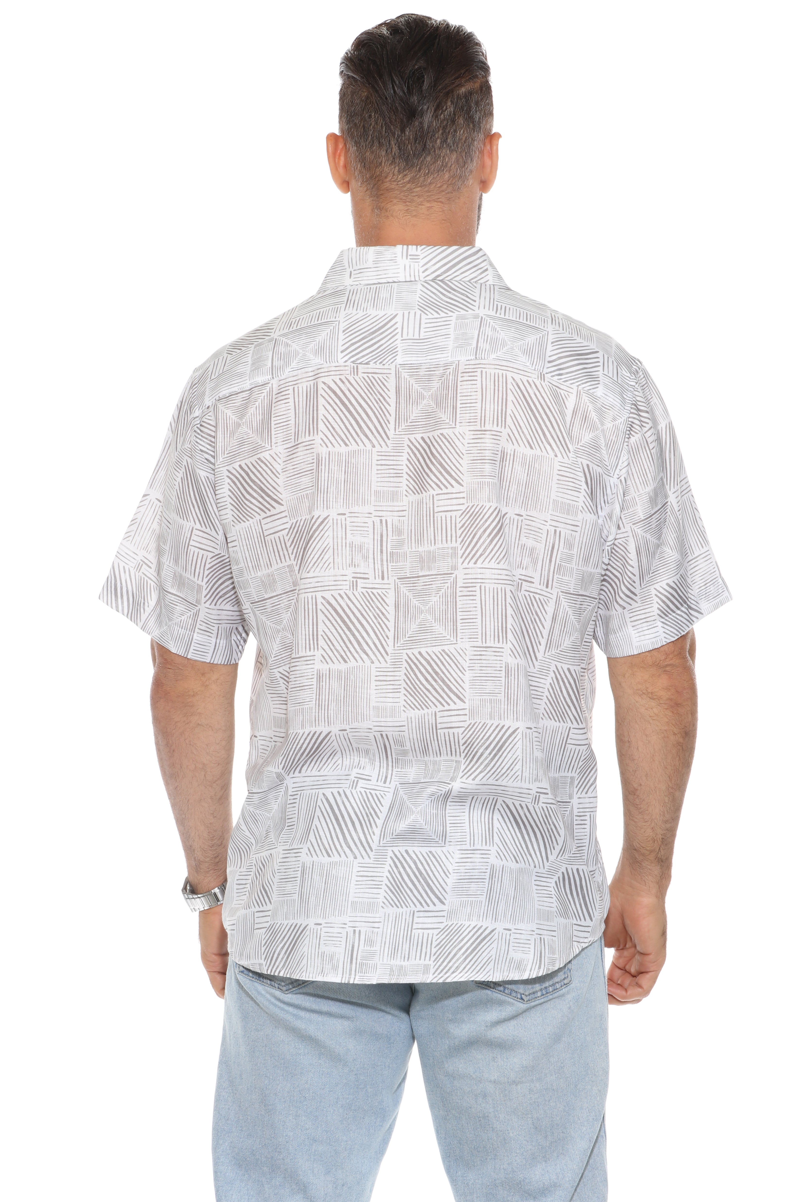 Casual Modern Print Short Sleeve Shirt