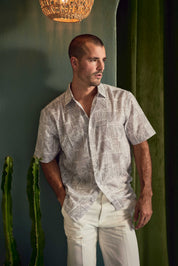 Casual Modern Print Short Sleeve Shirt