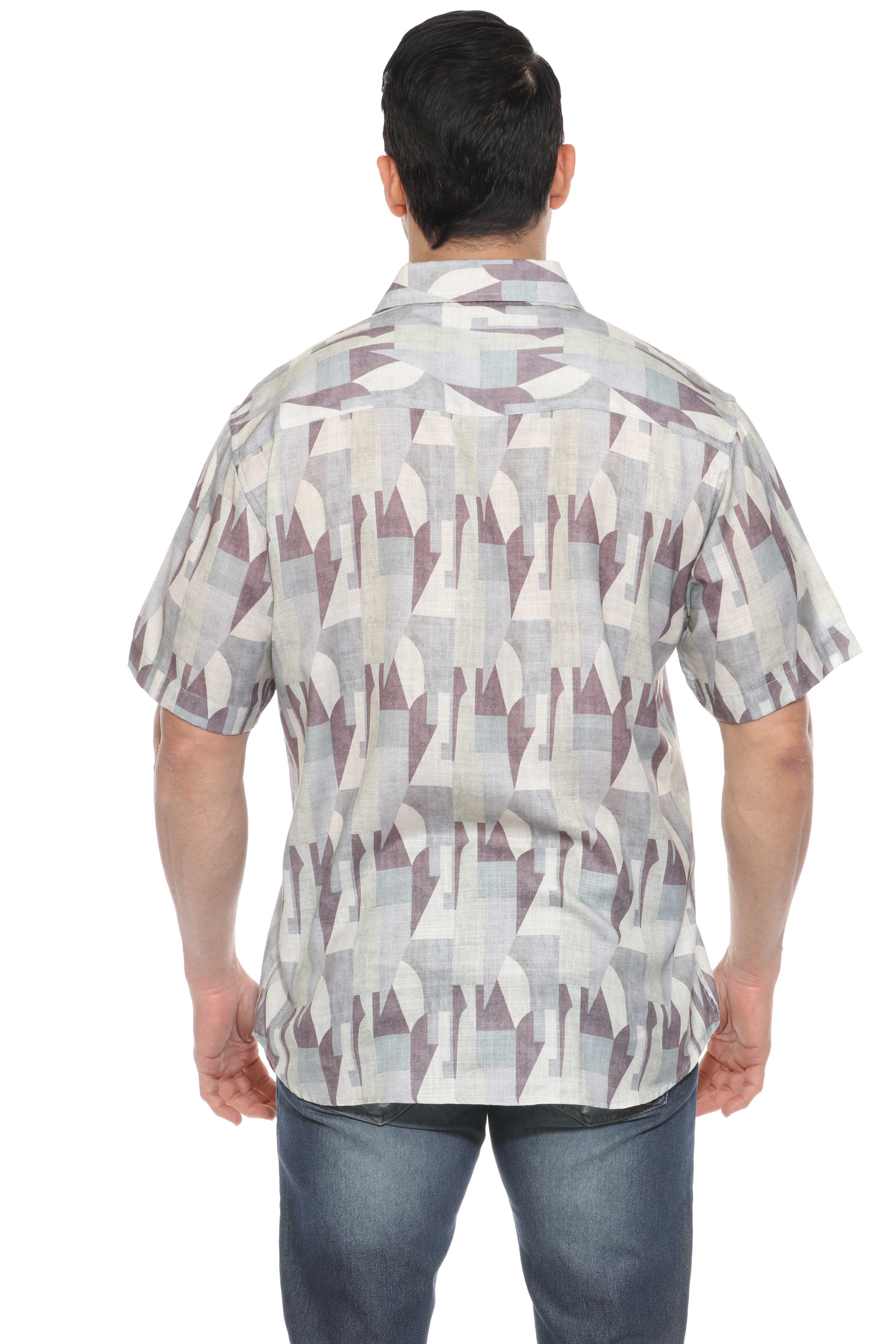 Casual Modern Print Short Sleeve Shirt