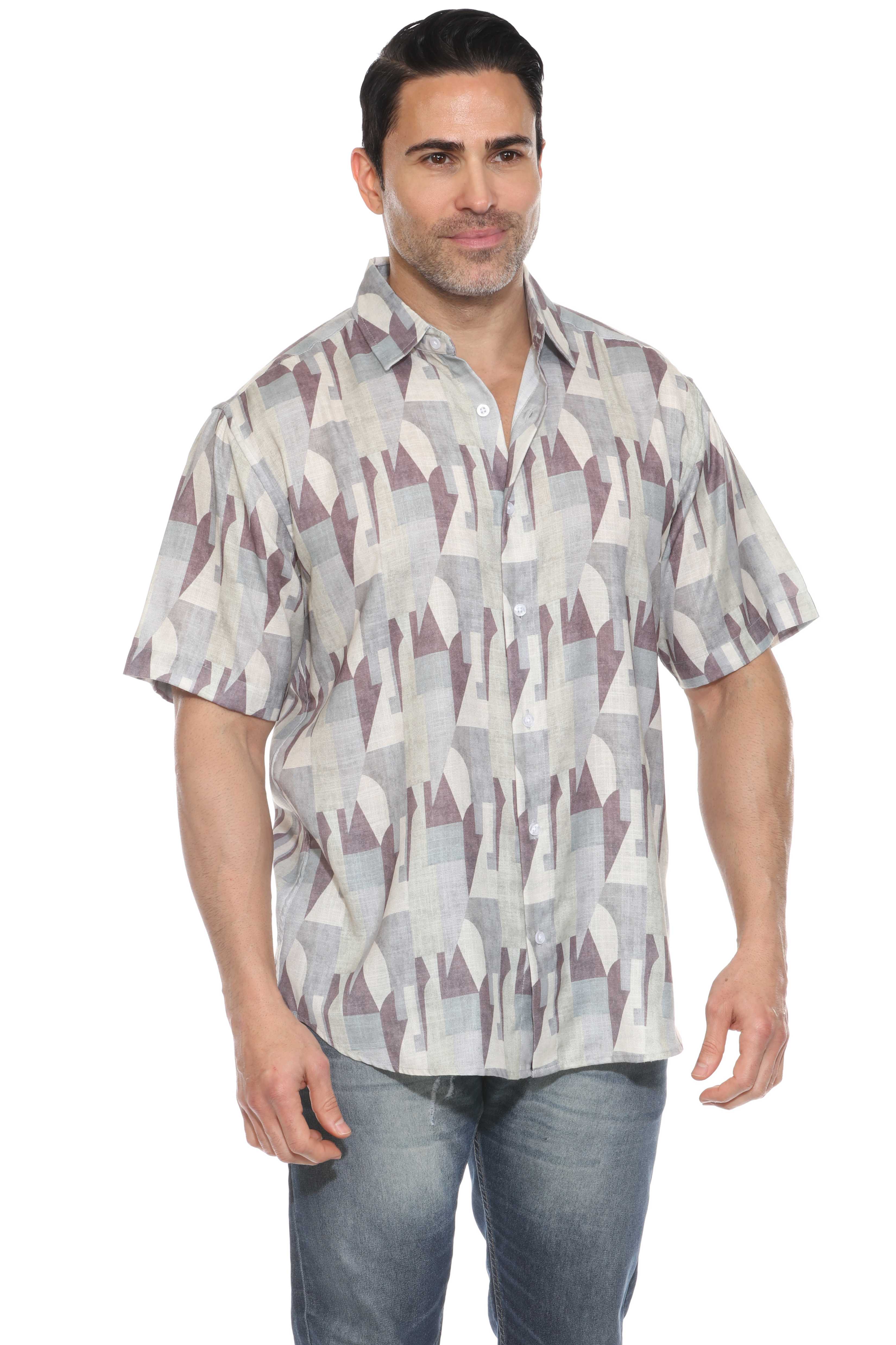 Casual Modern Print Short Sleeve Shirt