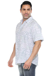 Textured Modern Print Short Sleeve Shirt