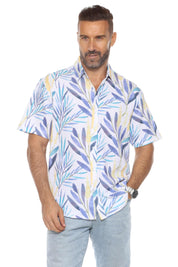 Textured Modern Print Short Sleeve Shirt