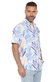 Textured Modern Print Short Sleeve Shirt